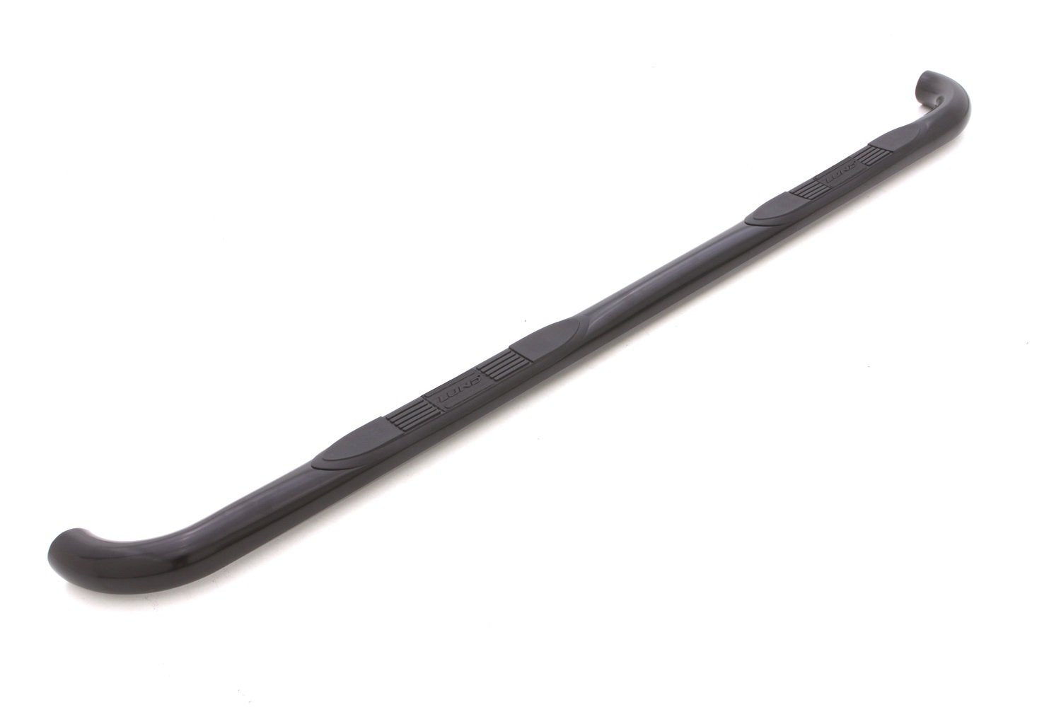 Lund RealTruck 23075768 Black Steel 3" Round Bent Nerf Bars for 2002-2008 Dodge Ram 1500, 2003-2009 Ram 2500/3500 Quad Cab