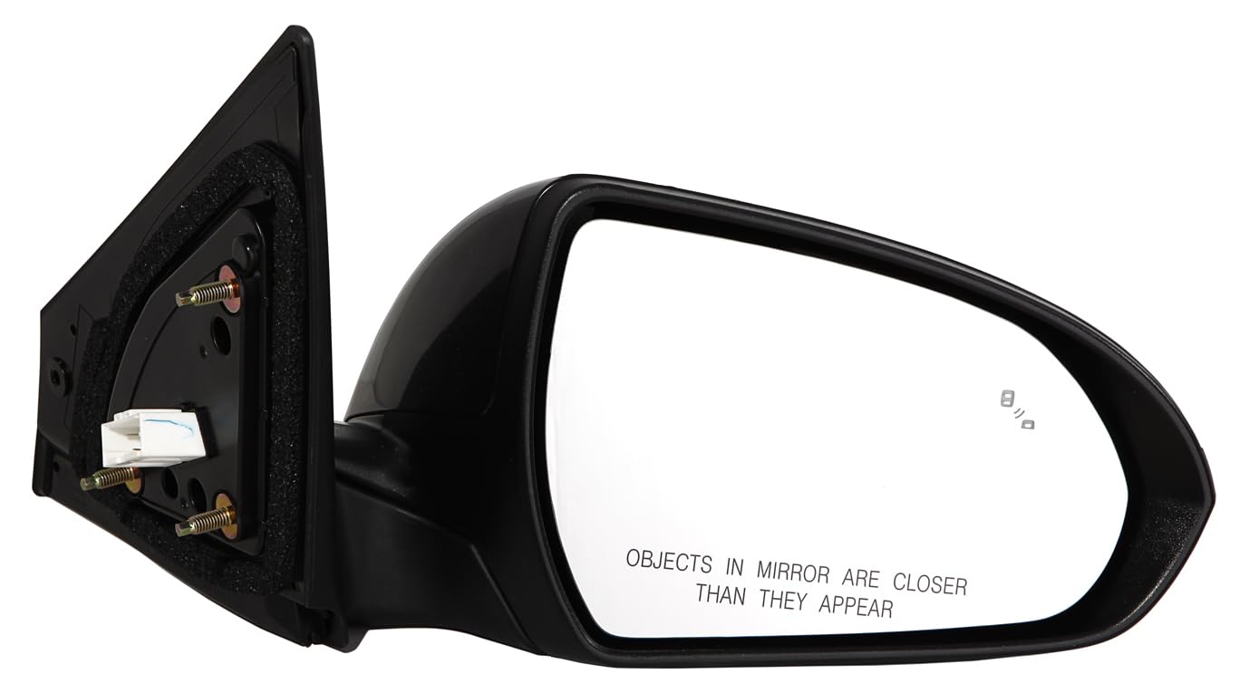 For Hyundai Elantra Sedan USA Built 17-18 Manual Fold Power Heated Mirror with BSD without MEM Passenger Side (PTM) | DOT Certified ACK 87620-F3030 | HY1321252