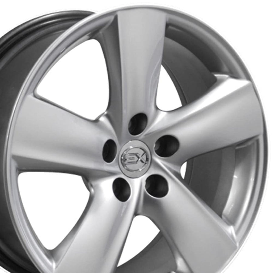 Hyper Silver Wheel OE Wheels LLC LX19-18080-5450-35HS Painted (18 x 8. inches /5 x 114 mm, 35 mm Offset)