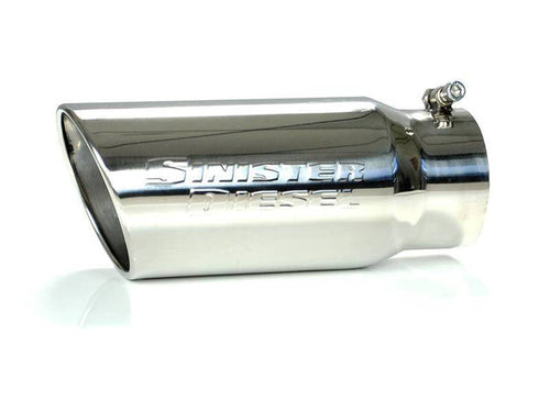 POLISHED SINISTER DIESEL 304 STAINLESS STEEL EXHAUST TIP (4" TO 5")