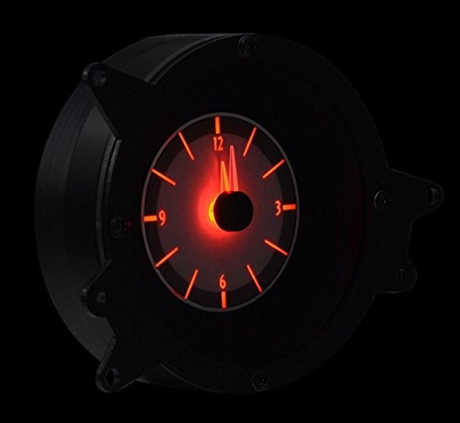 VLC-69F-MUS-S-R Dakota Digital Compatible with 1969 70 Ford Mustang Analog Clock Gauge for VHX gauges Silver Alloy Red Backlighting