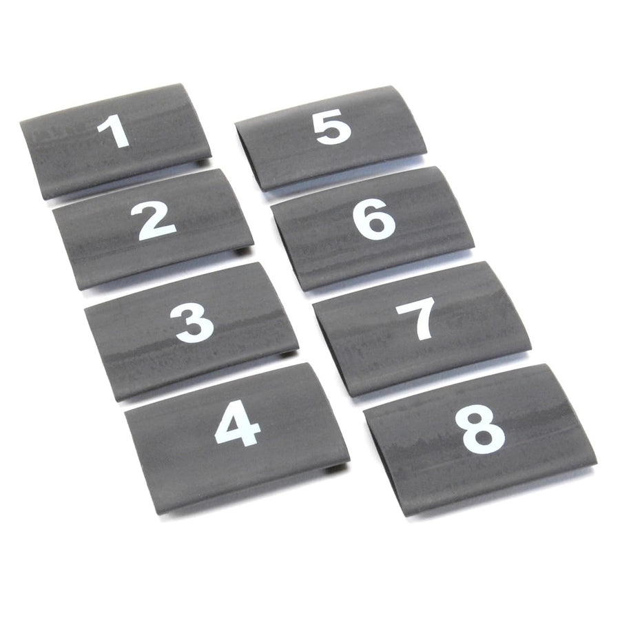 Heat Shrink Design Engineering 010849 Numbered Wire Marker Set, 8 Piece - Black