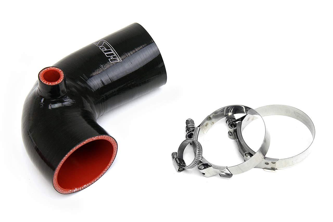 Black HPS 57-1493-BLK Silicone Intake Hose