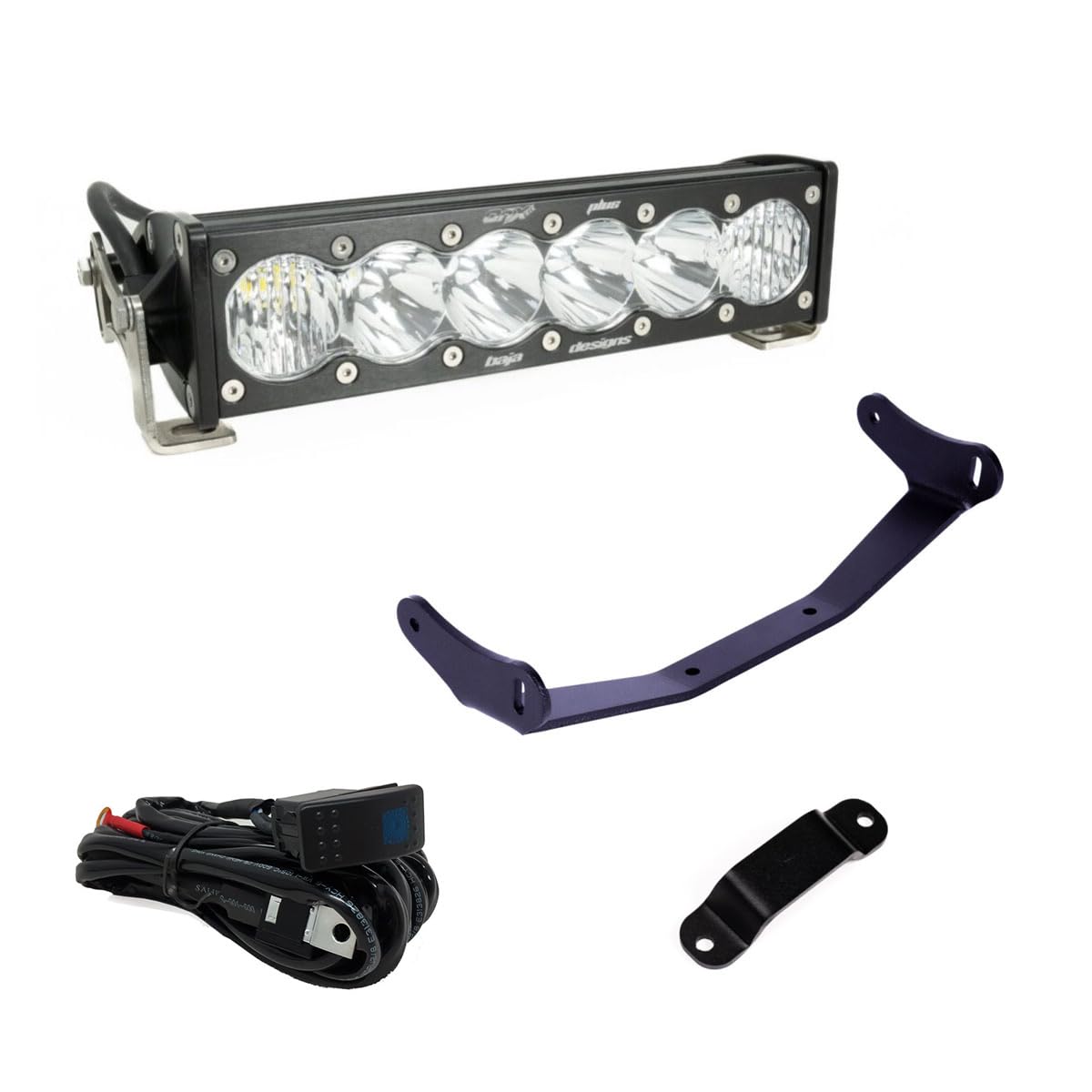 Baja Designs 10-inch OnX6+ LED Bar Shock Tower Light Kit for Can-Am Maverick R UTV, Clear Lens