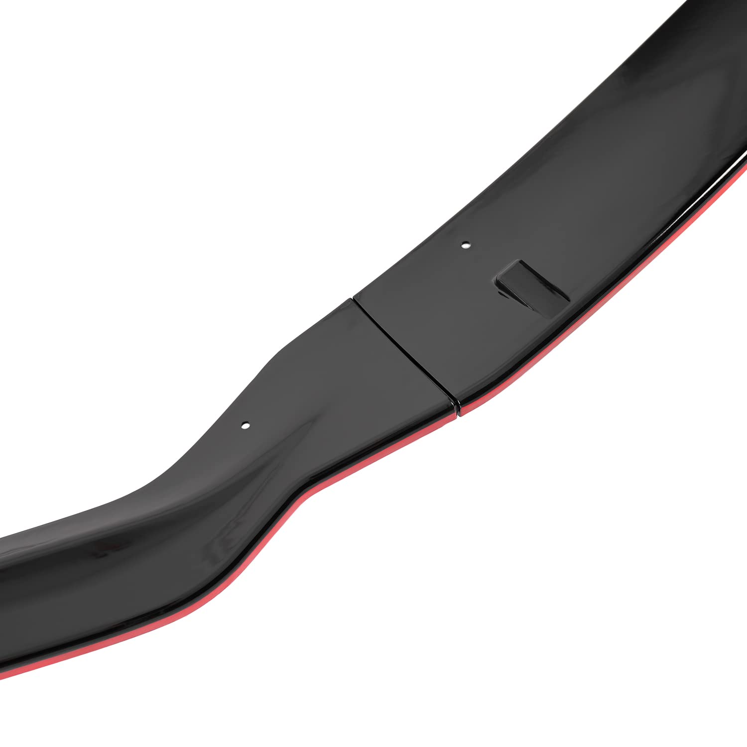 Spec-D Tuning Front Bumper Lip Spoiler Glossy Black Red Trim 3PC Compatible with 2014-2016 Lexus IS250 F-Sport