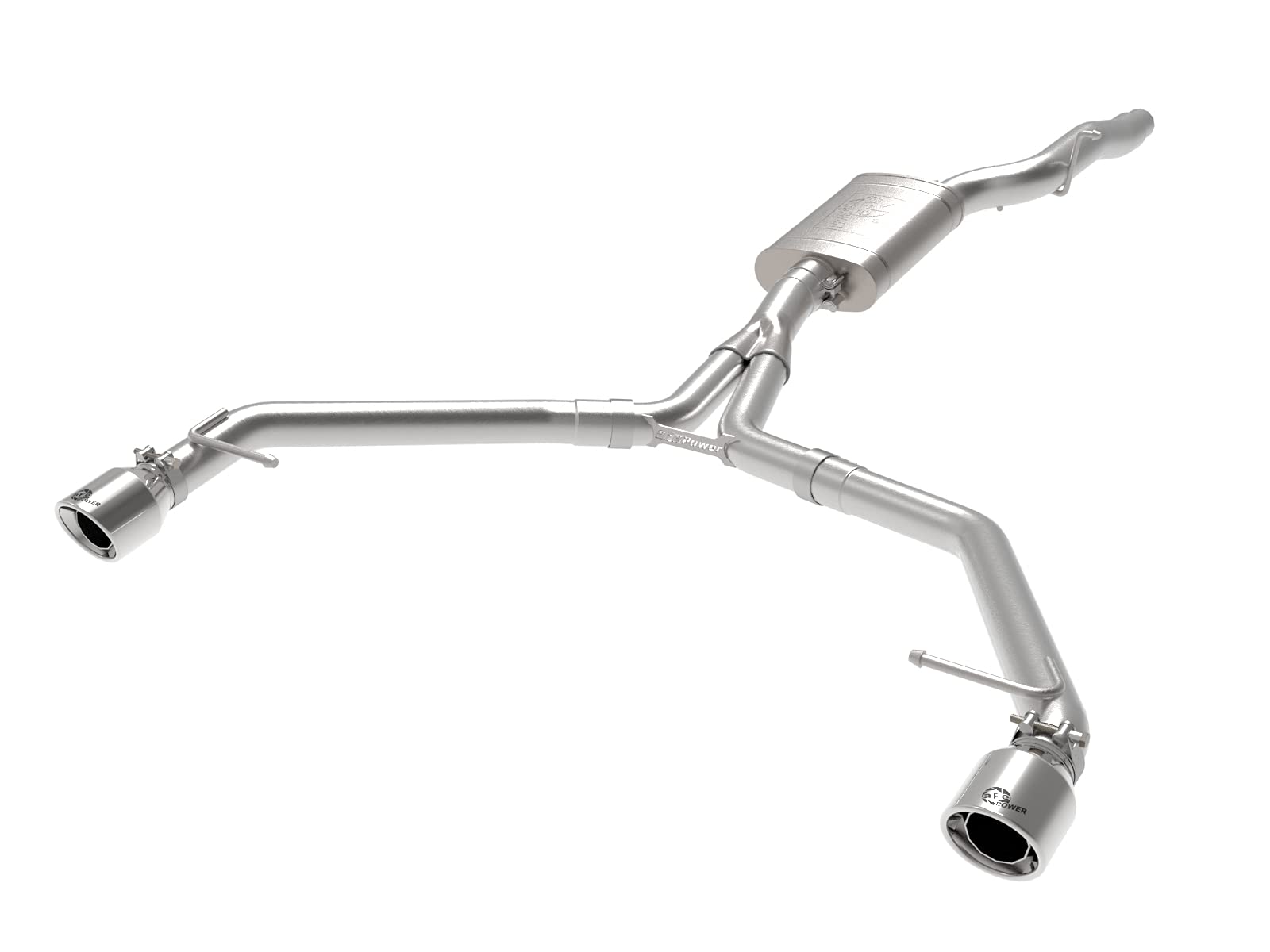 MACH Force-Xp aFe Power 49-36437-P 3 IN to 2-1/2 IN Stainless Steel Axle-Back Exhaust w/Polished Tip, fits Audi Allroad 13-16 L4-2.0L (t)