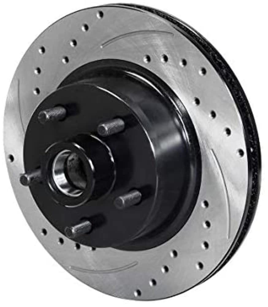 w/Hub Rotor-Vented & Studs-SRP-BLK