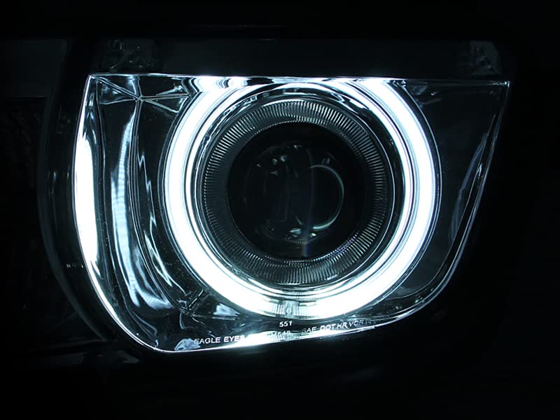 Projector Headlight Set ANZO USA w/CCFL Halo-Chrome 121311