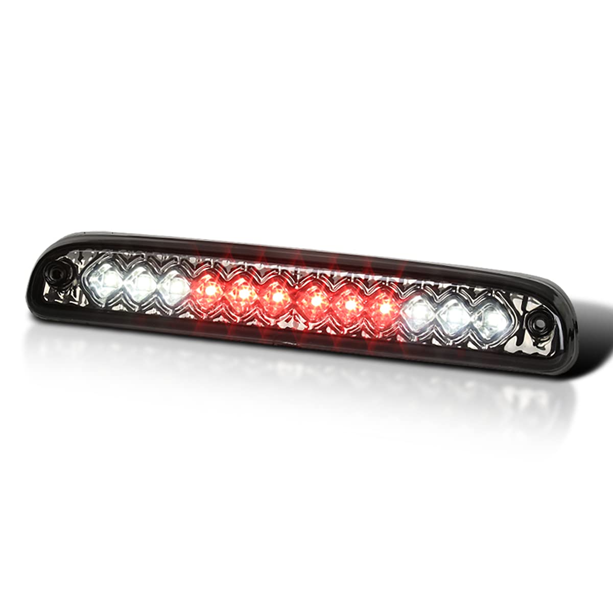 3rd Third Brake Light SPEC-D TUNING Smoke Lens Compatible with 1999-2016 Ford F-250/F-350/F-450/F-550 Super Duty, 1993-2011 Ford Ranger