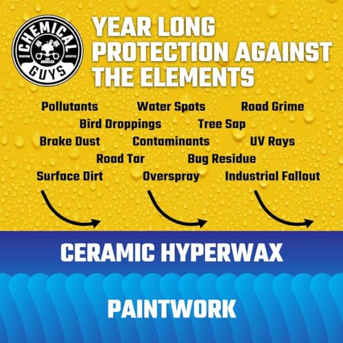 Chemical Guys HydroSlick SiO2 Intense Gloss Ceramic Coating HyperWax - High Shine and Long-Lasting Protection, Ceramic Coating for Cars, Safe for Trucks, SUVs, Motorcycles, RVs, and More - 16 fl oz