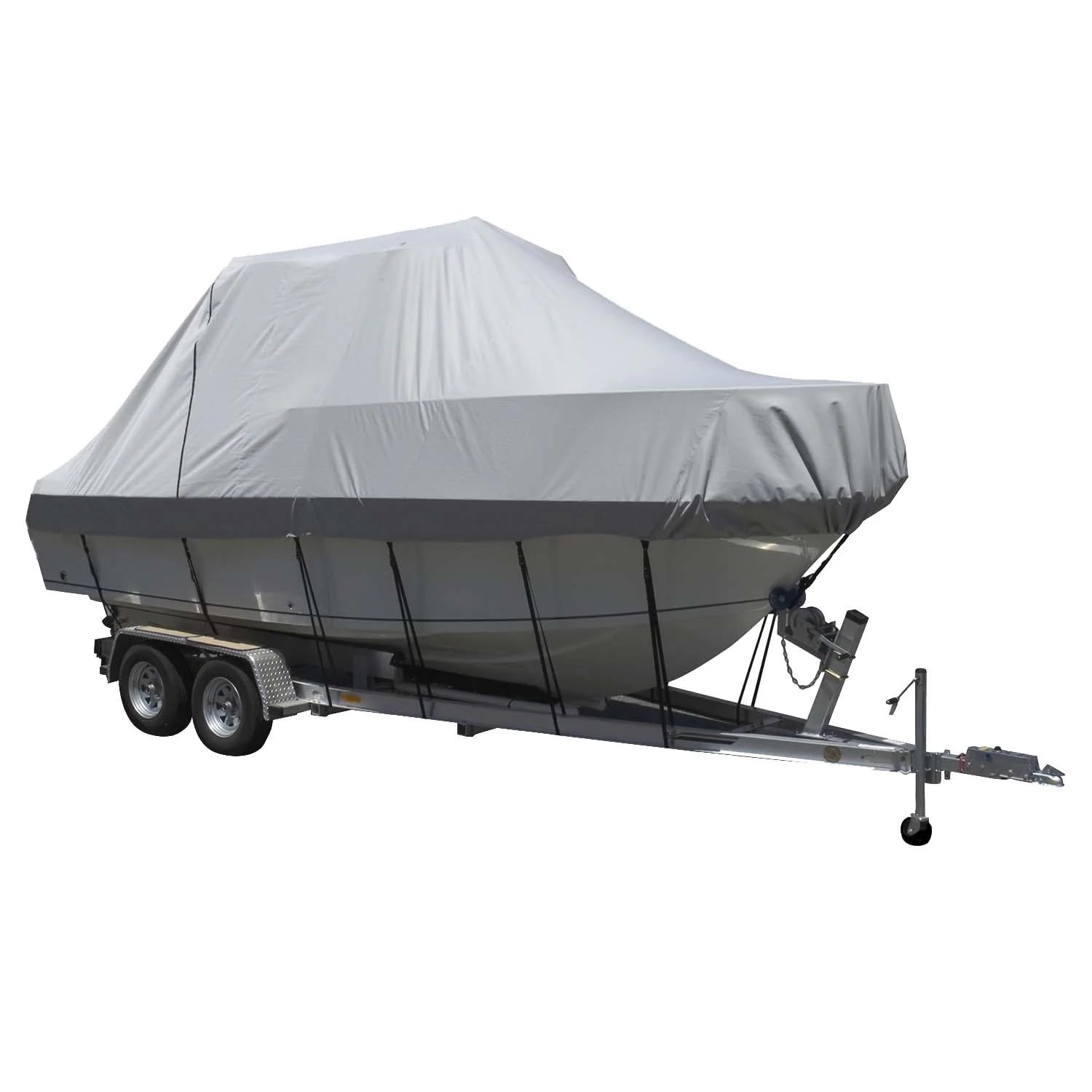 Sun-DURA® Carver Specialty Boat Cover f/24.5' Walk Around Cuddy & Center Console Boats - Grey
