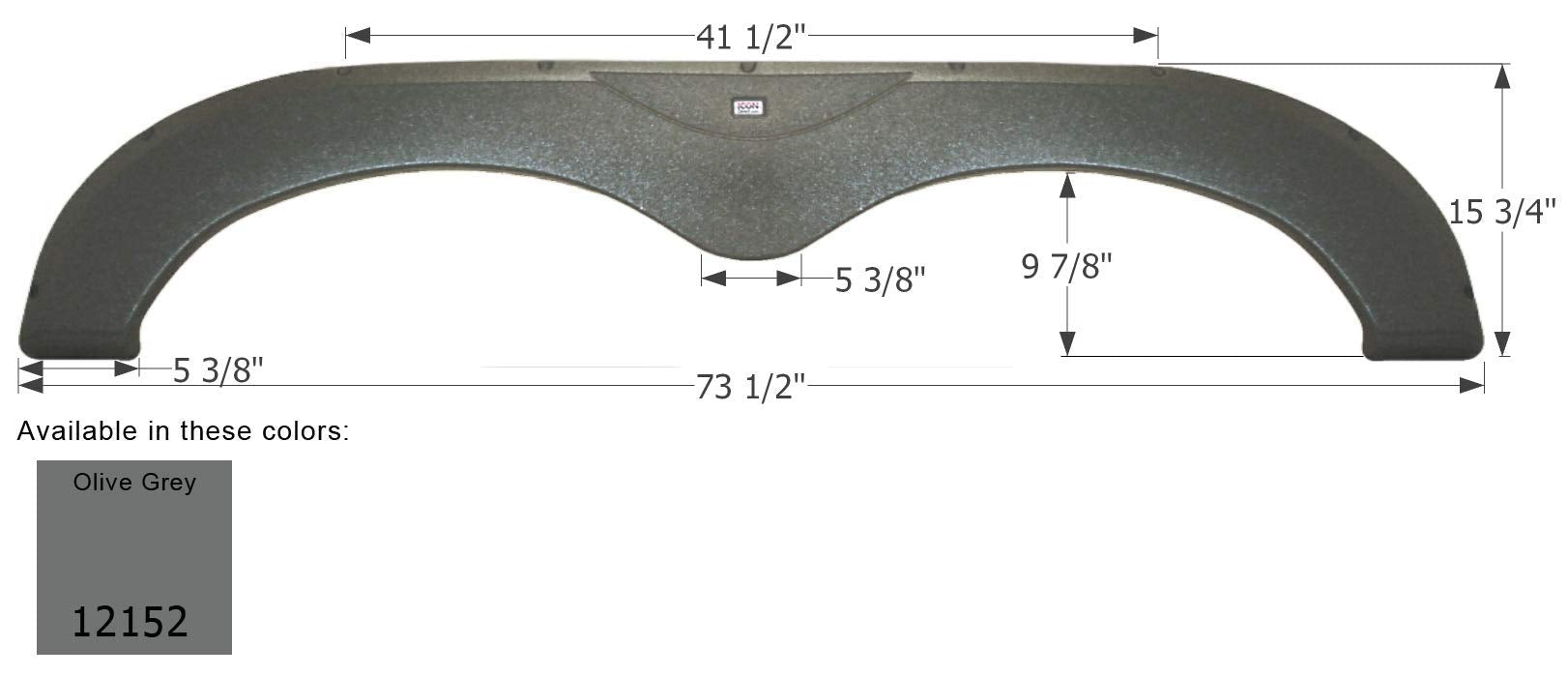 Fender Skirt ICON, Tandem, Keystone, FS2152, Olive Grey