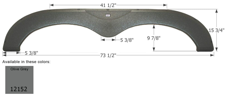 Fender Skirt ICON, Tandem, Keystone, FS2152, Olive Grey
