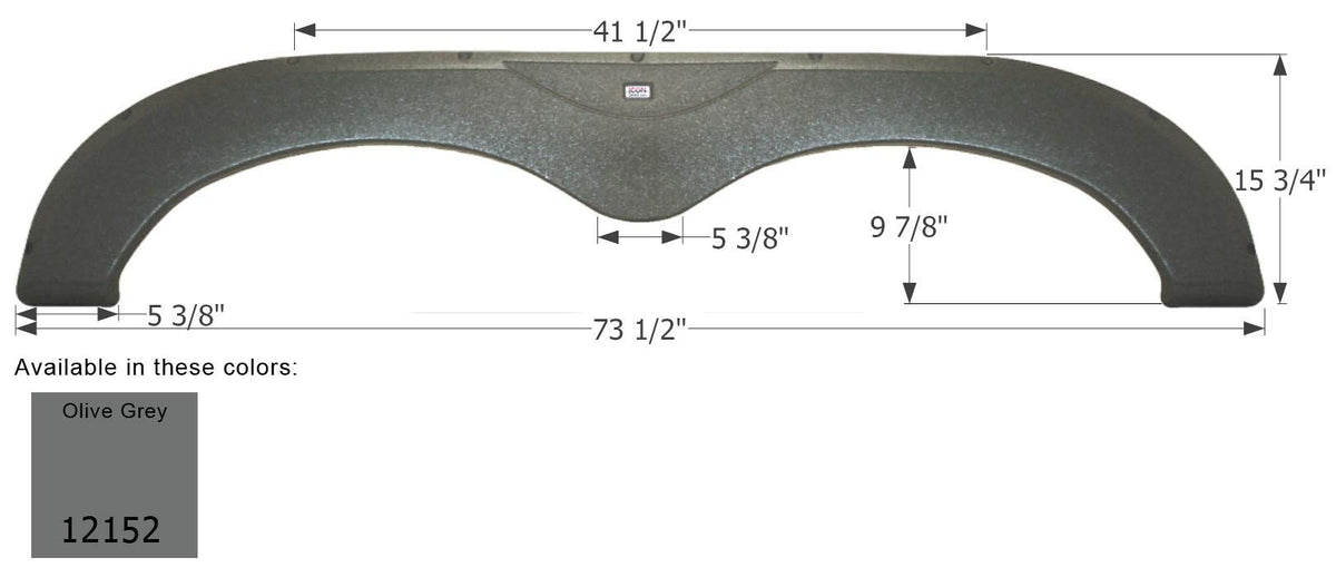 Fender Skirt ICON, Tandem, Keystone, FS2152, Olive Grey