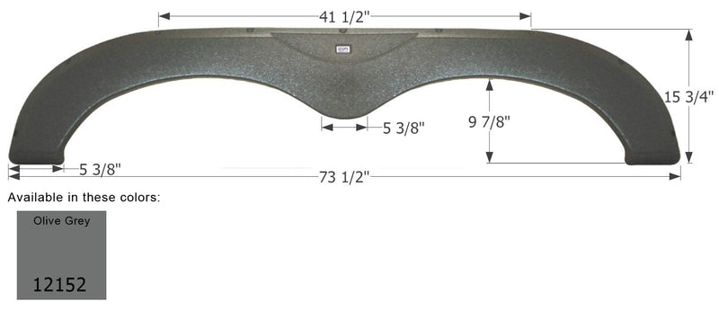 Fender Skirt ICON, Tandem, Keystone, FS2152, Olive Grey