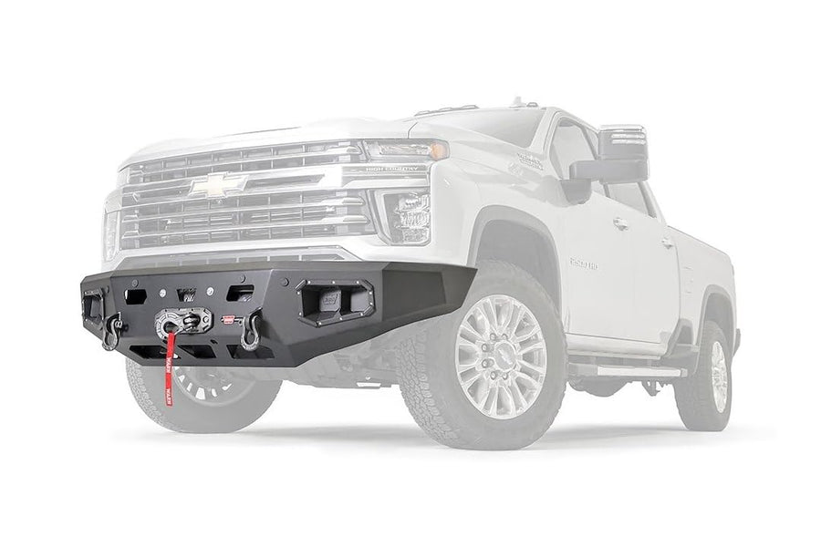 107004 WARN Ascent Front Bumper without Grille Guard Tube, Fits: Chevrolet Silverado HD 2500/3500 (2020-Current)