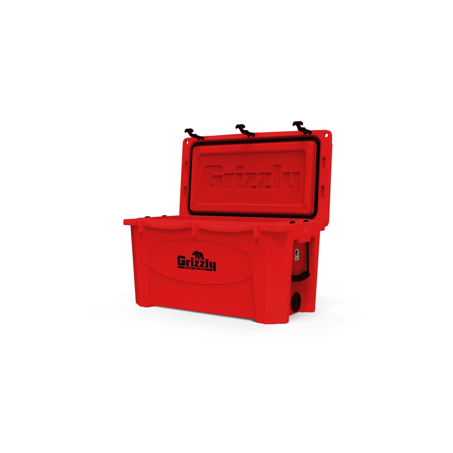 75 Cooler Grizzly | 75 qt Ice Chest Durable Rotomolded Insulated | Made in USA | Warranty for Life | for Beach Boat Camping Fishing Hunting | G75 | Red