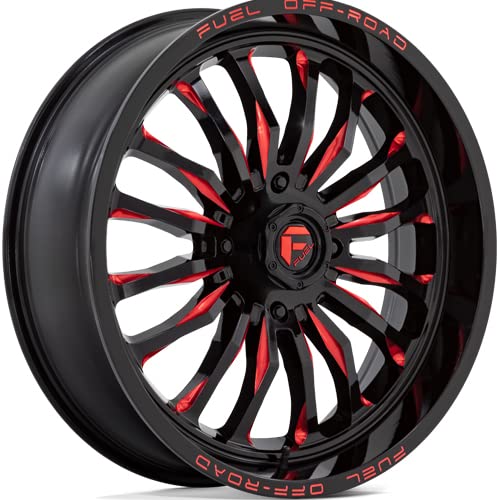 UTV Fuel D822 Arc 20x7 4x156 +13mm Black/Red Wheel Rim 20" Inch