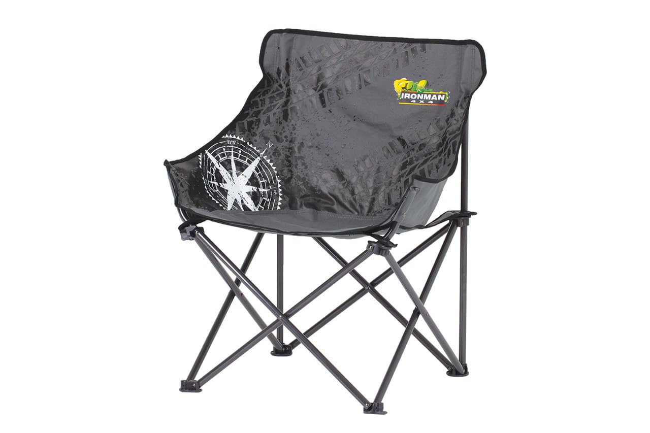 IM4x4 Ironman 4x4 Mid Size Low Back Camp Chair - Black/Grey