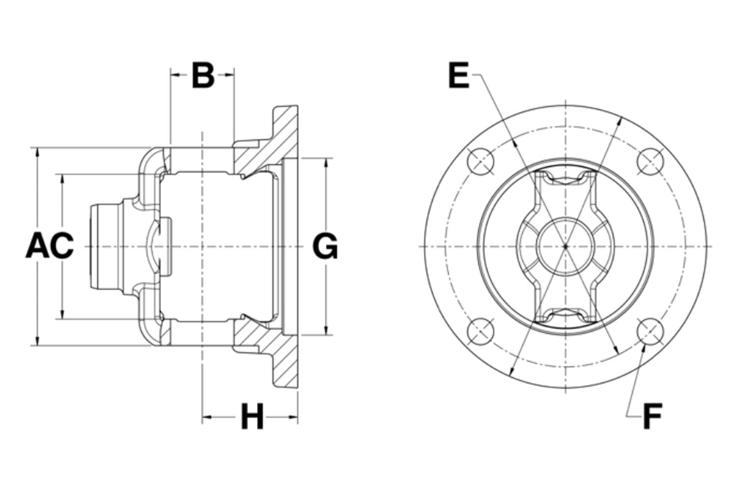 N3R-83-482 Neapco Double Cardan Cv Flange Yoke