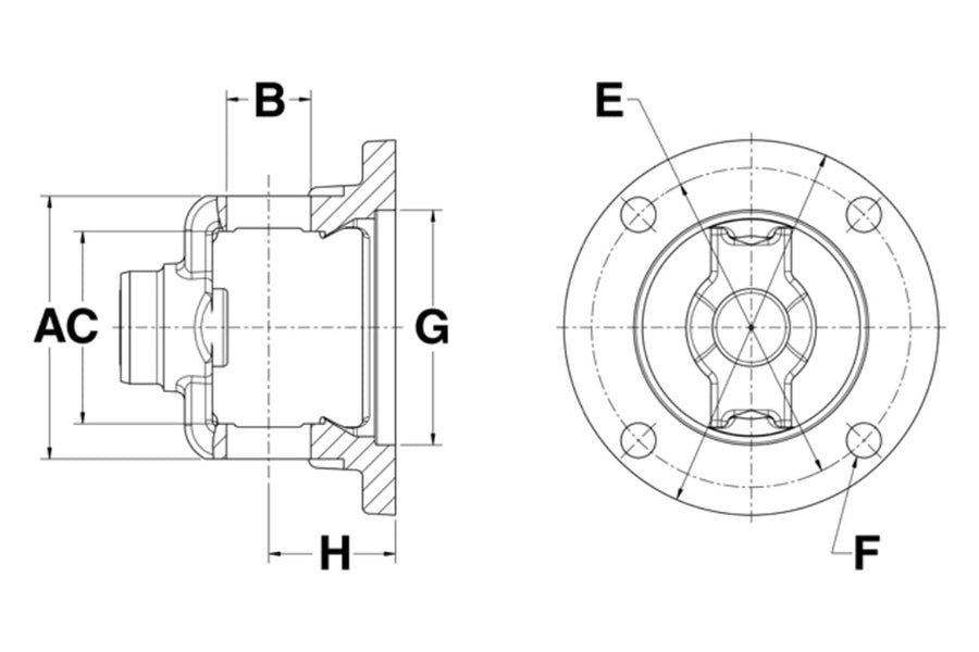 N3R-83-482 Neapco Double Cardan Cv Flange Yoke