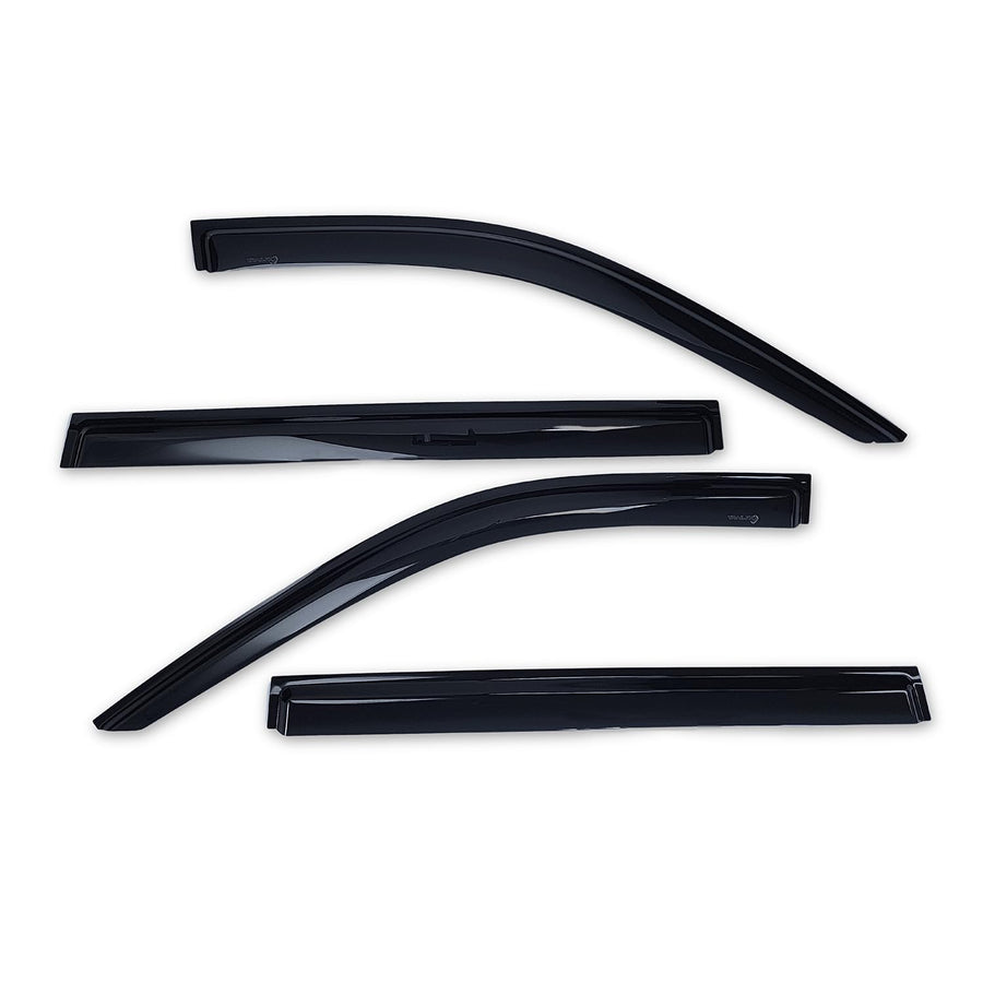TrailFX Rainguards Acrylic Fits 2021-2024 Chevrolet Suburban 2021-2024 GMC Yukon XL Low Profile Tape-On Smoke Window Vents Outside Channel Mount Set of 4 Rain Guards TrailFX 4716H