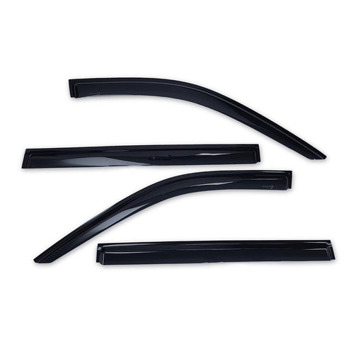 TrailFX Rainguards Acrylic Fits 2021-2024 Chevrolet Suburban 2021-2024 GMC Yukon XL Low Profile Tape-On Smoke Window Vents Outside Channel Mount Set of 4 Rain Guards TrailFX 4716H