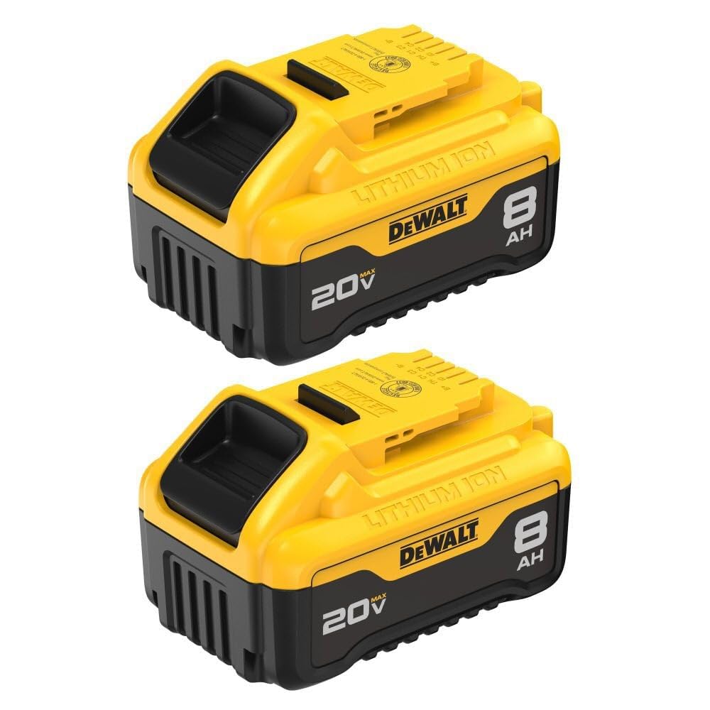 20V MAX* DEWALT XR Batteries, 8.0-Ah, 2-Pack (DCB208-2)