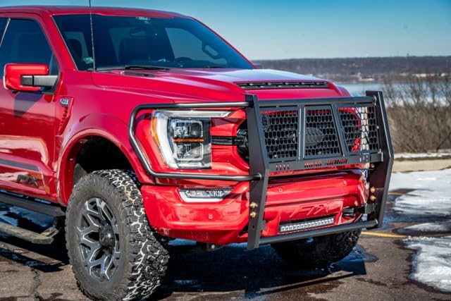 Vaquero Road Armor 6211-BRSH Front Grille Guard - Texture Black - Compatible with: 2021-2026 Ford 150