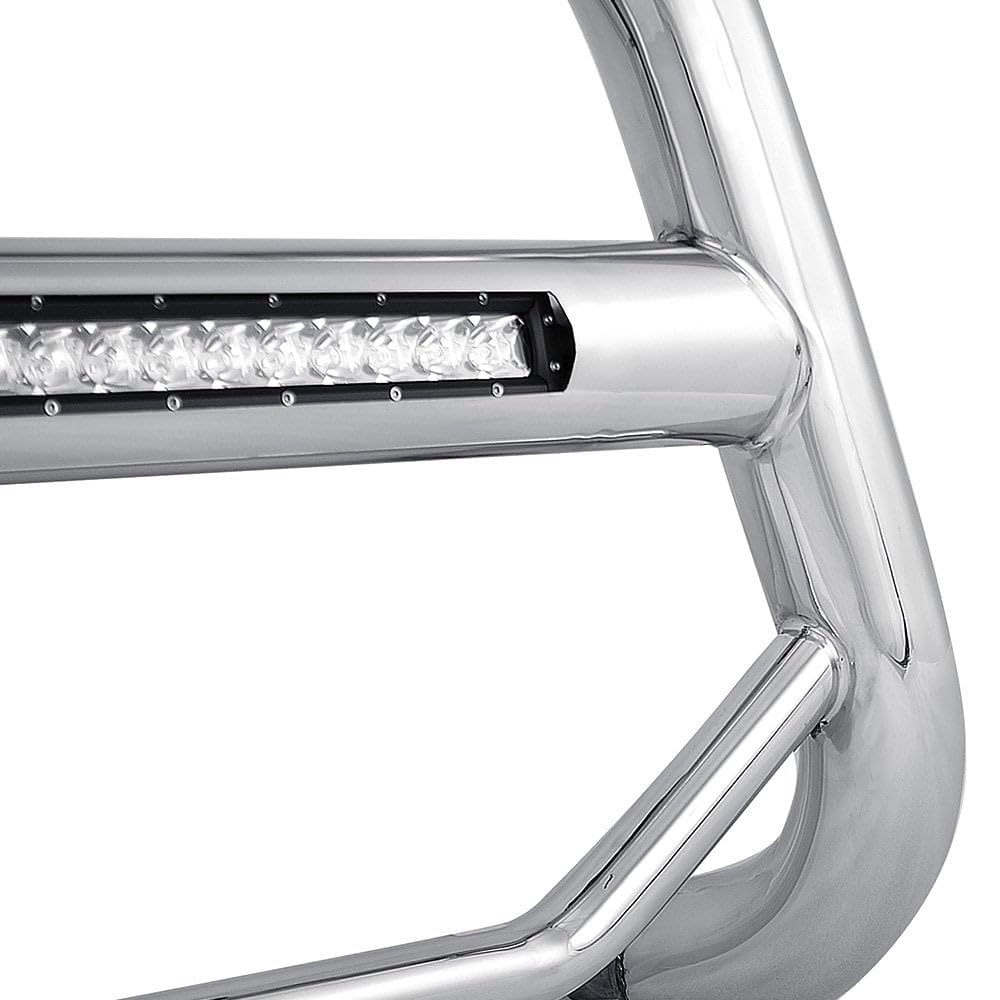 MAX Black Horse Beacon Bull Bar No Skid Plate Stainless Steel Compatible with 15-20 Yukon XL|07-20 Yukon/Tahoe|07-18 Sierra/Silverado1500 |07-14 Avalanche/ESV/Suburban 1500|15-22 Suburban-MAB-GMTAS