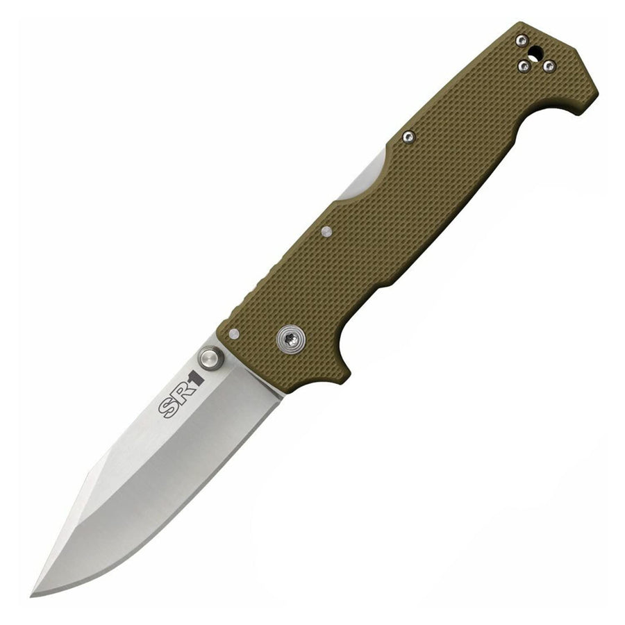 Cold Steel 4" SR1 Clip Point Blade G-10 Handle Folding Knife with Tri-Ad Locking Mechanism and Pocket/Belt Clip S35VN Steel
