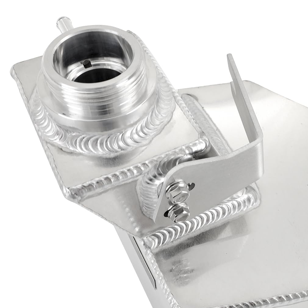Mishimoto Degas Tank Aluminum, Compatible with Ram 6.7L Cummins 2013-2018, Natural