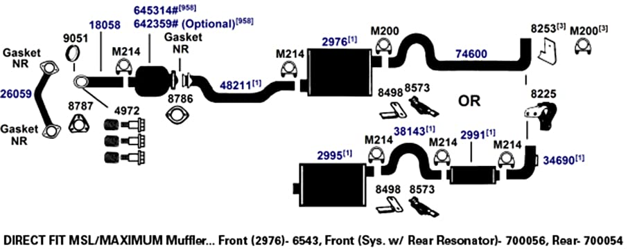 Exhaust Muffler AP Exhaust Products 700054