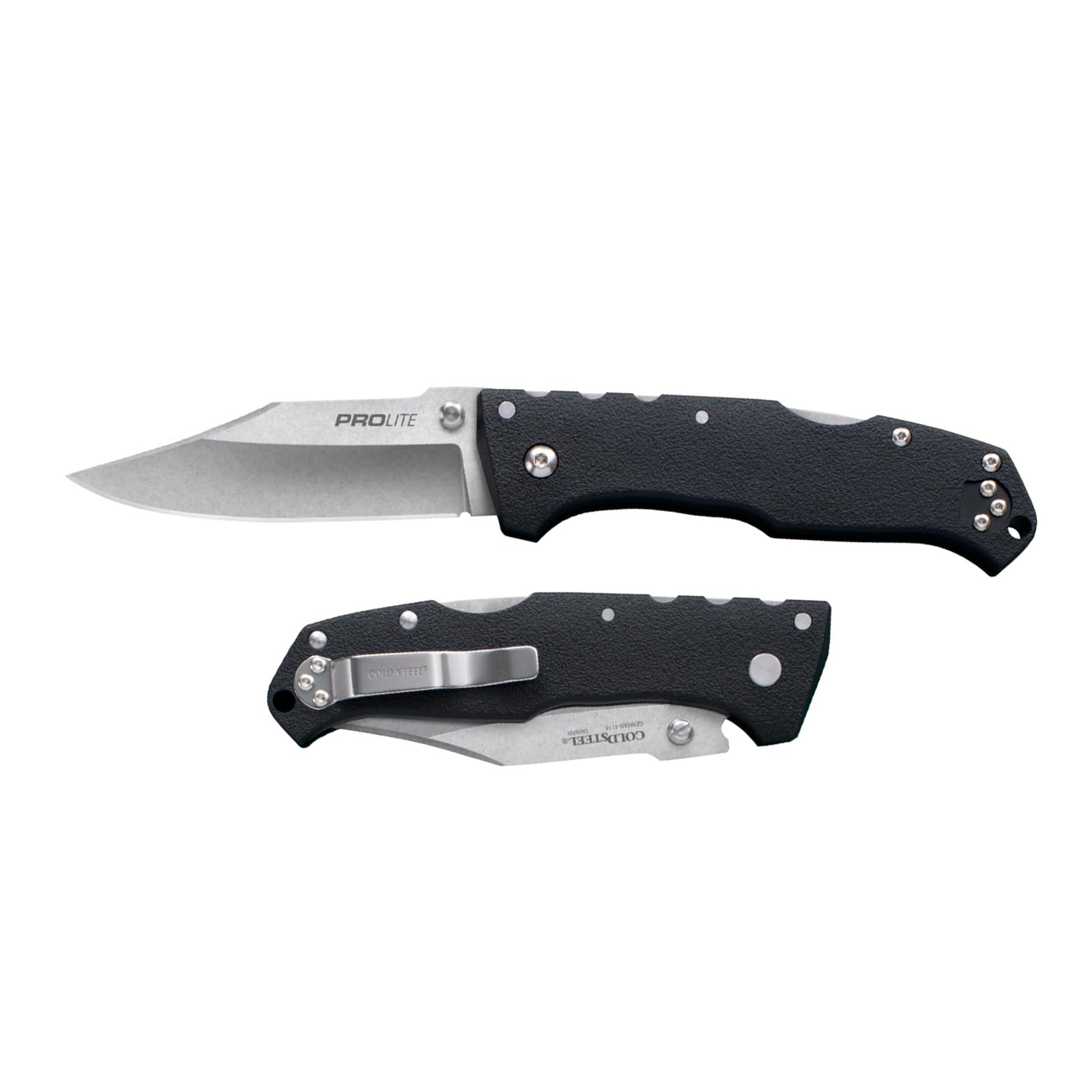 Cold Steel 3.5" Pro Lite Clip Point Razor-Sharp Blade 4.5" GFN Handle Everyday Carry Pocket Folding Knife w/Tri-Ad Lock