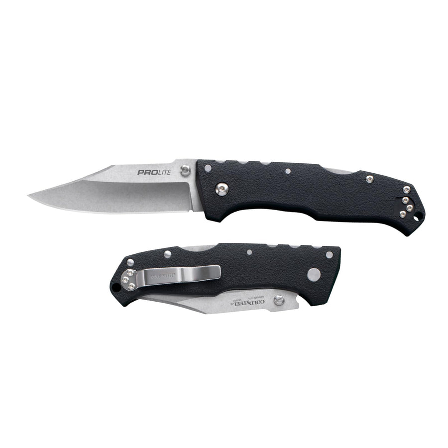 Cold Steel 3.5" Pro Lite Clip Point Razor-Sharp Blade 4.5" GFN Handle Everyday Carry Pocket Folding Knife w/Tri-Ad Lock
