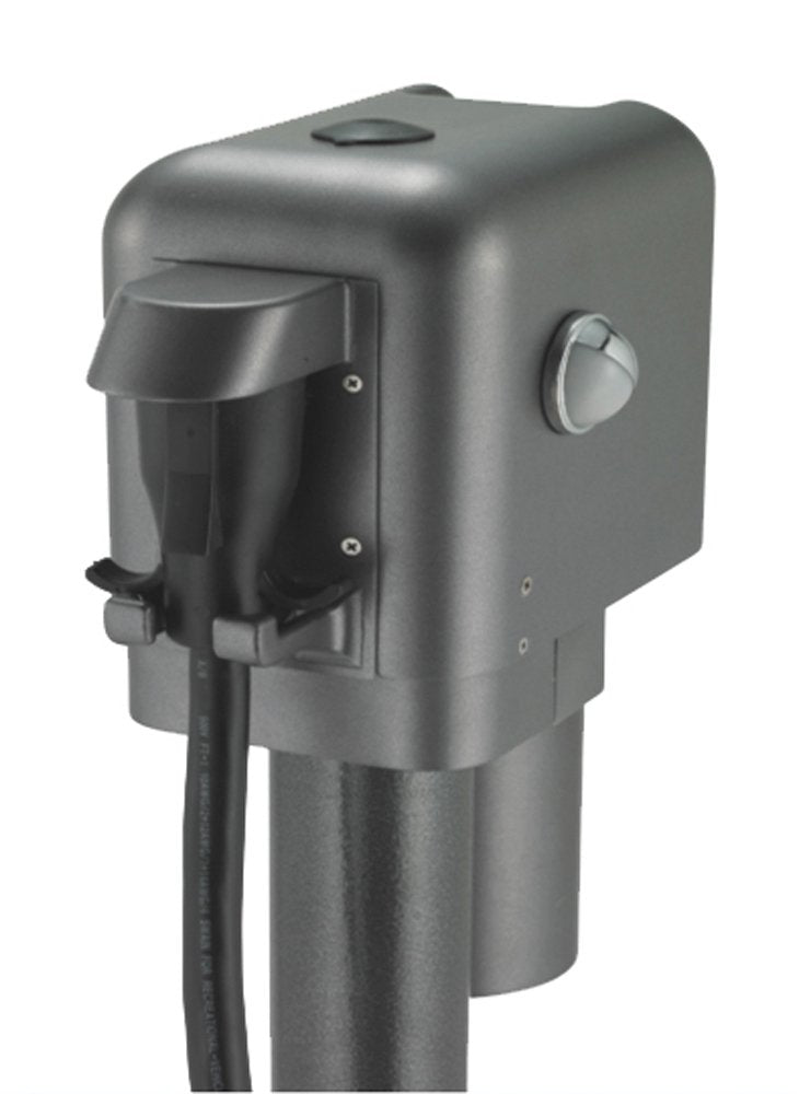 Brute Husky Towing 87247 Electric Trailer Tongue Jack 4500 lb Capacity 18 Inch Travel 6 Inch Drop Down Leg 3 LED Work Lights Bolt-On Gray