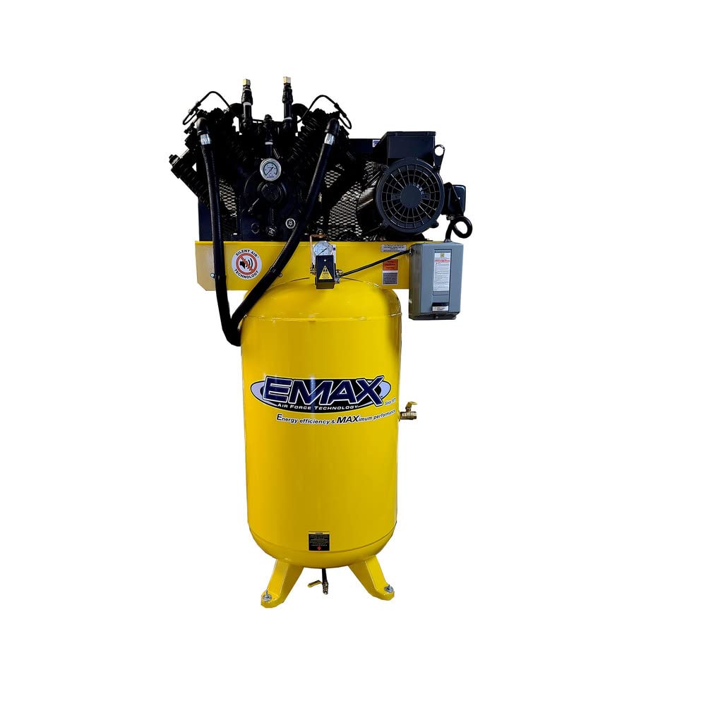 EMAX Compressor EMXES10V080V1 (10 Hp 2 Stg 1 Ph Vert 80 Gal), 1 Pack