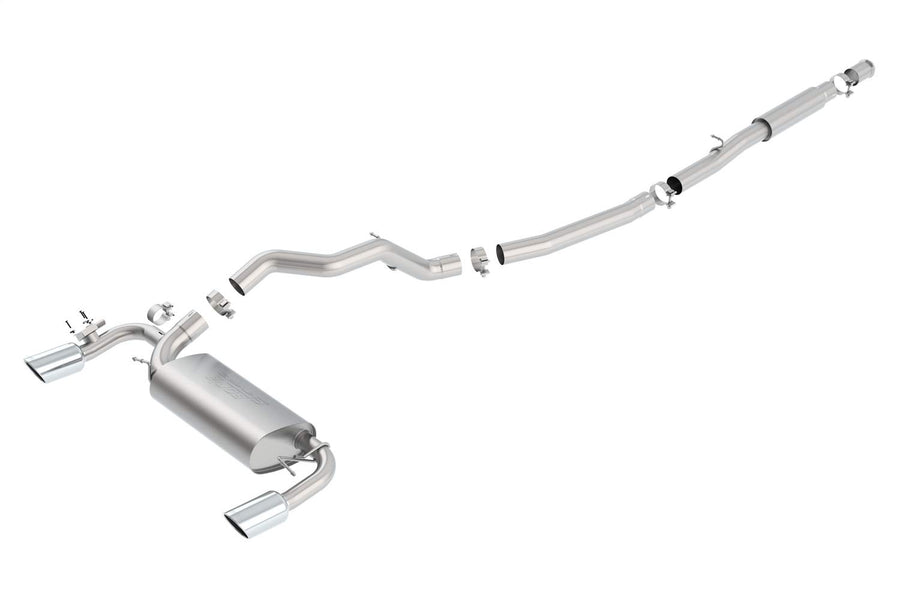 BORLA Cat-Back Exhaust System 140702 for 2016-2018 Ford Focus RS 2.3L 4 Cyl. Turbocharged Manual Trans. AWD 4 Door Hatchback With Sound Suppressing Valve Exhaust. BORLA System Contains Valve Simulator