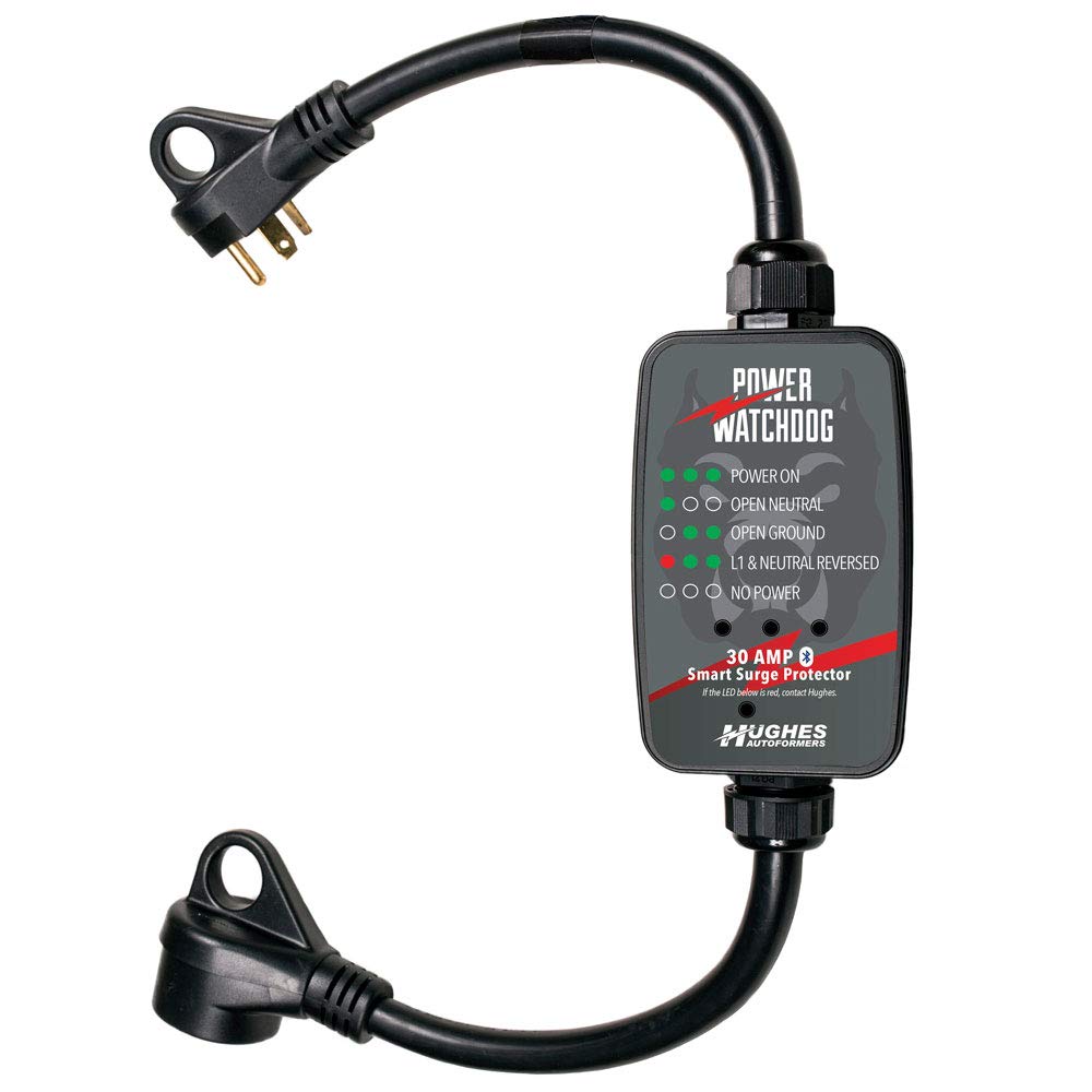 Bluetooth Power Watchdog PWD30, Surge Protector, 30 Amp, Portable, 14 Inch