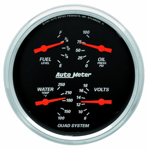 Auto Meter Designer Black 1403 Street Rod Kit