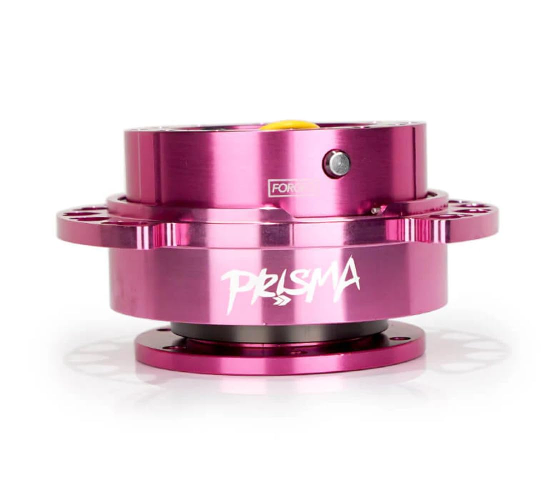 NRG Innovations Gen 2.0 NRG-SRK-222PK-PK Steering Wheel Quick Release Kit Adapter Pink Body/PinkHeart Cutout Ring 6x70mm & 6x74mm Bolt Pattern