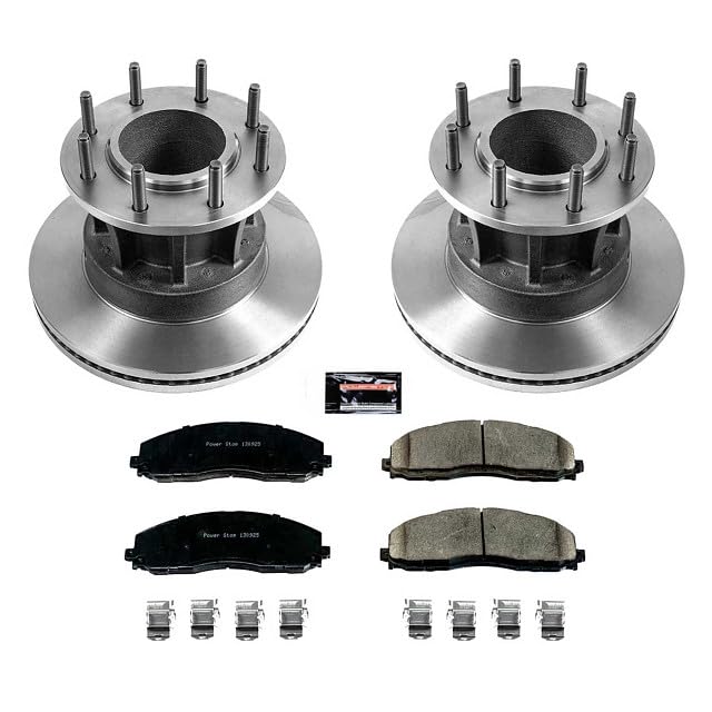 Power Stop Autospecialty KOE6823 Front Replacement Brake Kit-OE Brake Rotors & Ceramic Brake Pads For Ford F-350 Super Duty 2013-2016 [Model Specific]