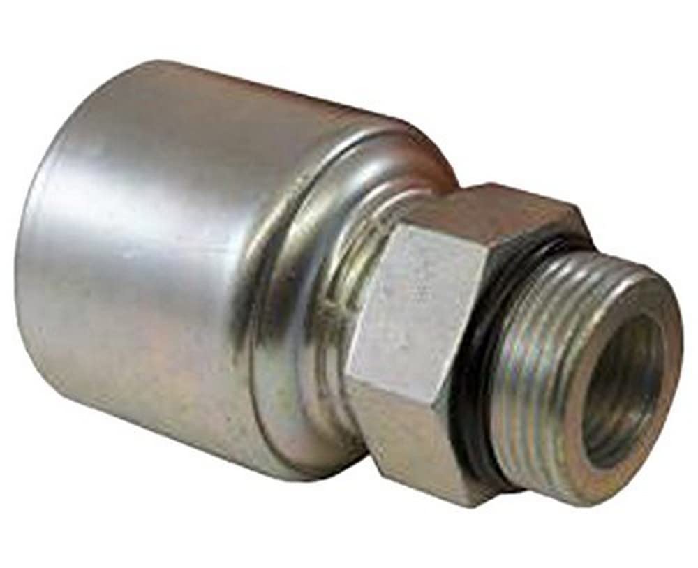 MegaCrimp Gates 6G-10MB Couplings, Male O-Ring Boss, Zinc Plated Carbon Steel, 2.22", 3/8" ID