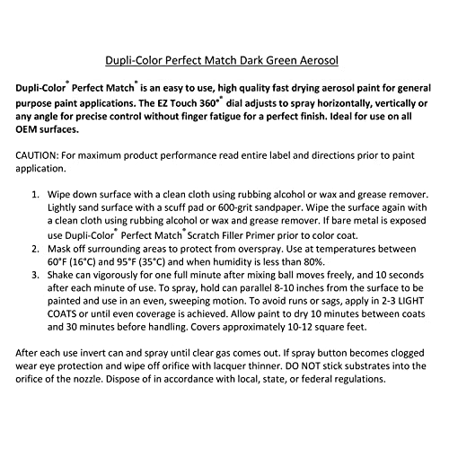 BGM0517 Dupli-Color Dark Green General Motors Exact-Match Automotive Paint - 8 oz. Aerosol