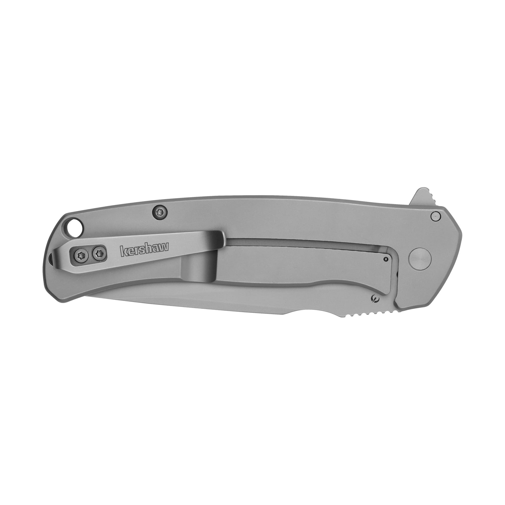 Kershaw Pocket Knife Scour, Matte Gray Design, 3.3 Inch Stainless Steel Drop Point Blade, EDC with Assisted Opening, Reversible Pocketclip, Everyday Carry Pocket Knife for Men and Women
