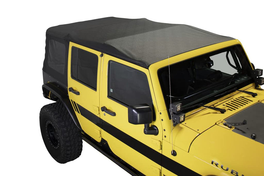 4WD King 14010635 EXT+ Replacement Soft Top - Black Diamond - JK 4 Door 2010-2018