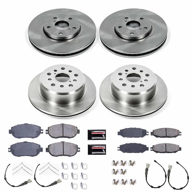 Power Stop KOE4335 Autospecialty Front and Rear Brake Pad and Rotor Kit For Lexus LS400 1993-1994 [Model Specific]
