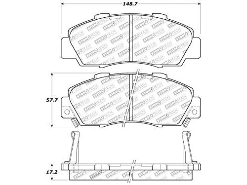 Front StopTech 308.05030 Brake Pads with Shims and Hardware Street