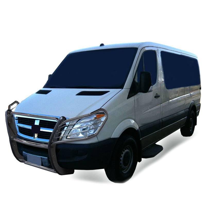 Bumper Guard Black Horse Grille brush Modular S/S Compatible with 2007-2009 Dodge sprinter/Freightliner Sprinter 2500/3500|2007-2011 -Benz sprinter 1500|2010-2018 -Benz sprinter 2500/3500-17D502MSS