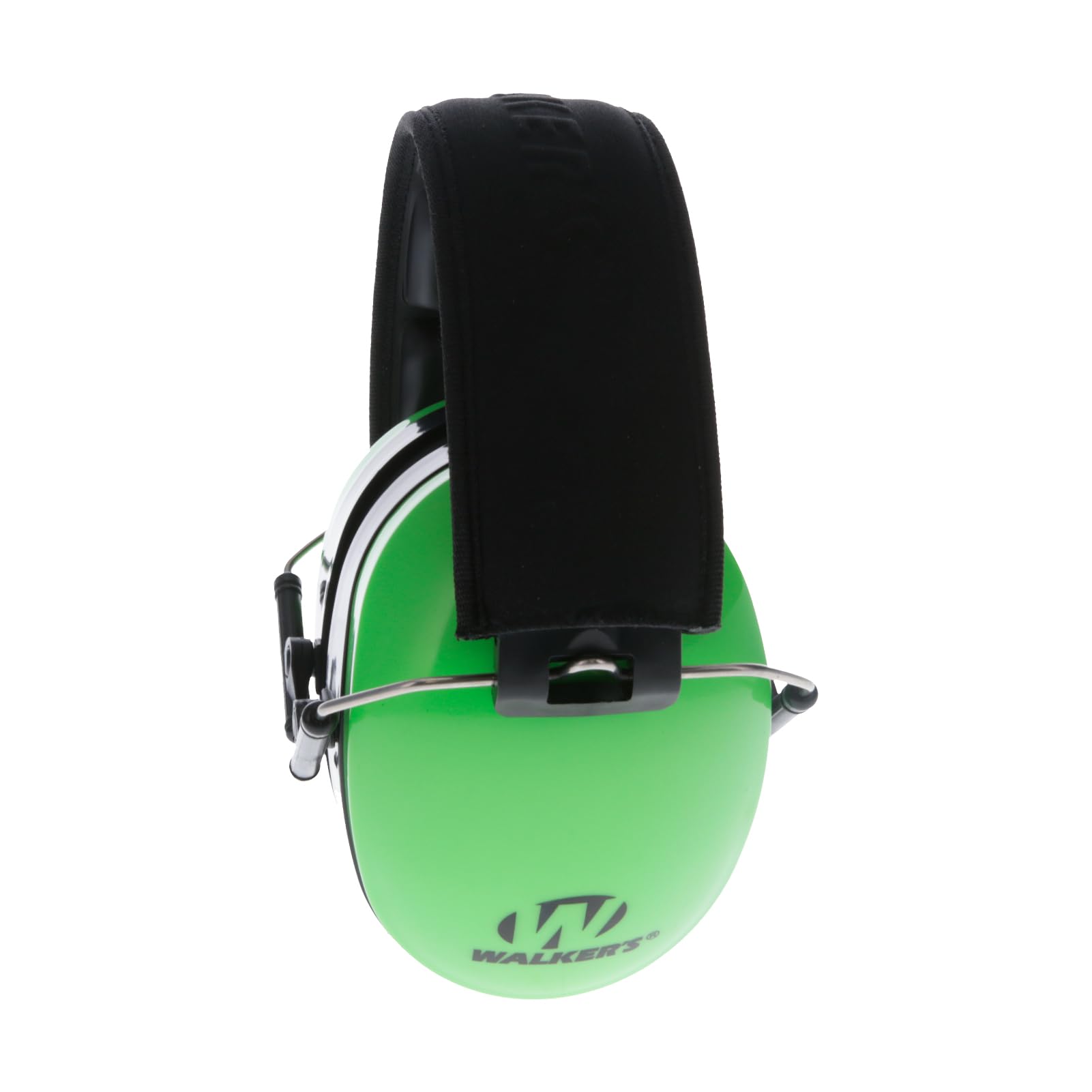 Walker's Passive Dual Colored Muff - Compact Folding Lightweight 26dB NRR Hunting Gun Range Shooting Hearing Protection Muff w/Padded Headband & PVC Earpads, Hi-Vis Green